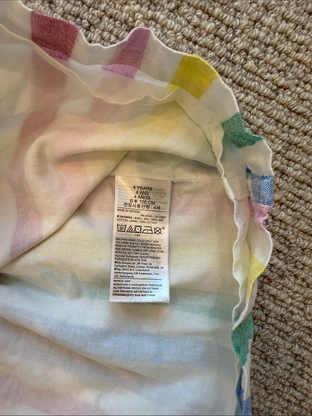 GAP Pastel Multi-Color Stripe Ruffle Sundress - Picture 3 of 4